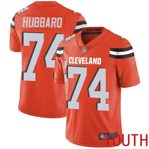 Cleveland Browns Chris Hubbard Youth Orange Limited Jersey #74 NFL Football Alternate Vapor Untouchable->youth nfl jersey->Youth Jersey